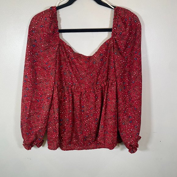 NWT Umgee Can't Get Over You Wine Red Babydoll Top - Picture 6 of 8